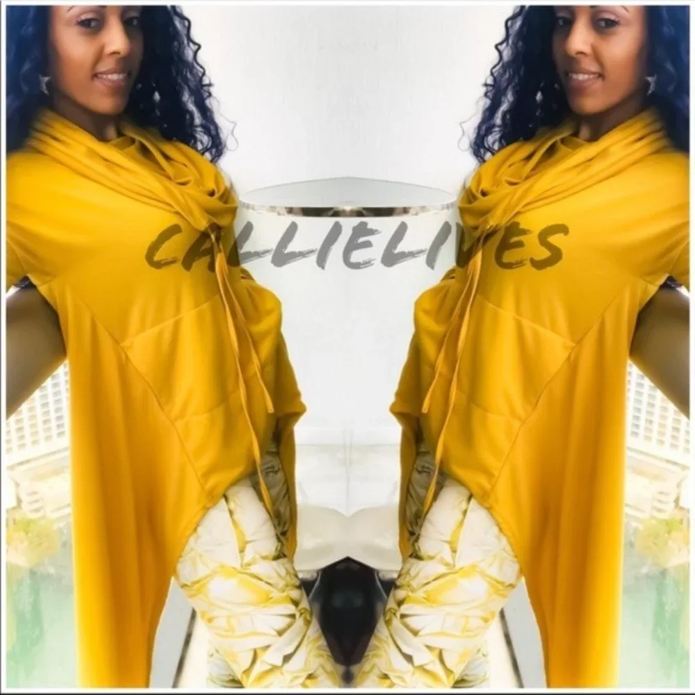 Miz GoldBar: Yellow White 3D graphic Leggings SML - Picture 4 of 8